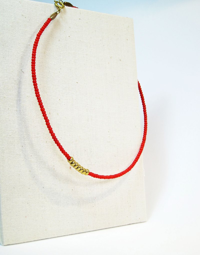 Hung Shui necklace - Necklaces - Other Metals Red