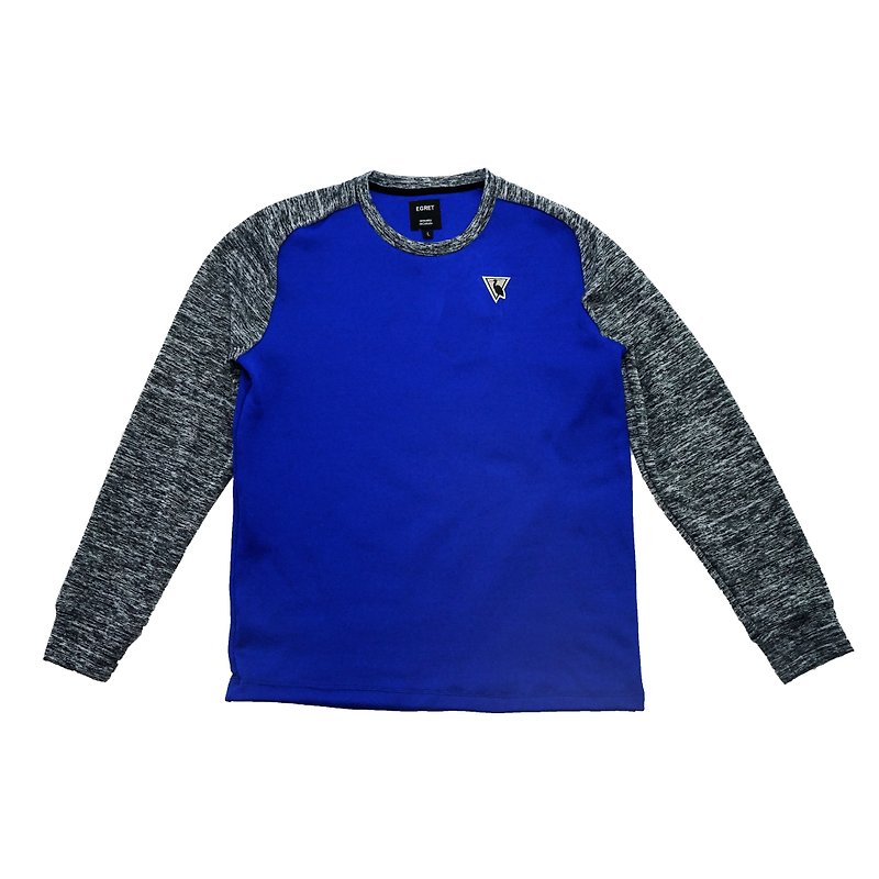 AIR-Pump Knitting warm air bag men's bristle top - Men's Sweaters - Other Man-Made Fibers Blue