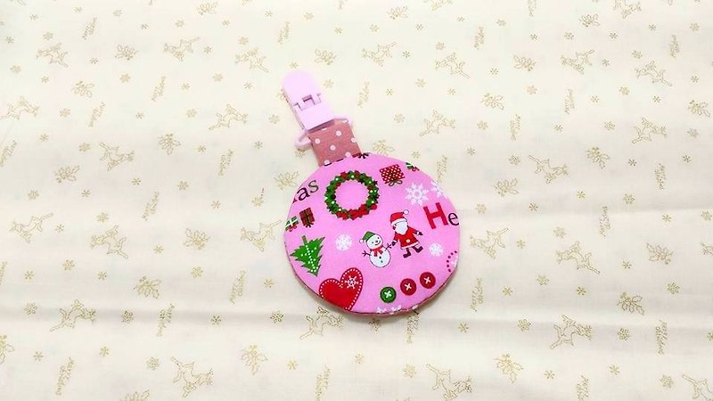 Exclusive Christmas / Baby Round peace symbol bag. Fukubukuro. Incense bag. Poem to check bags. Exclusive edge (circle) parts. Strap Bag - Bibs - Cotton & Hemp Pink