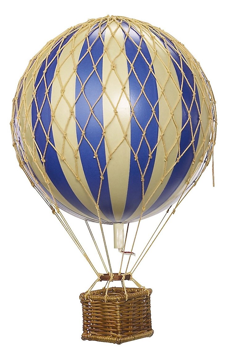 Authentic Models Hot Air Balloon Ornament (Light Travel / Blue) - ของวางตกแต่ง - วัสดุอื่นๆ สีน้ำเงิน