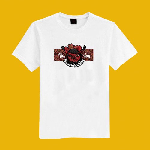 CHIC SHOP 插畫設計館 法鬥 鍾馗 狗 插畫 原創 白 短T 衣服 T恤 情侶裝 童裝 母子裝