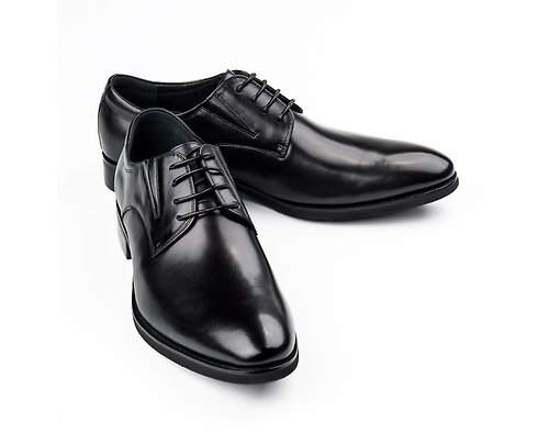阿瑪迪斯皮鞋 經典素面紳士男皮鞋 黑色 (大尺碼)