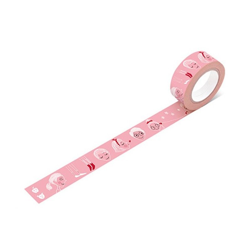 Dorothy紙膠帶-粉紅(9AAAU0025) - 紙膠帶 - 紙 粉紅色