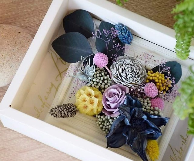 preserved flower frame wall decoration - Shop Together Floral Dried Flowers  & Bouquets - Pinkoi