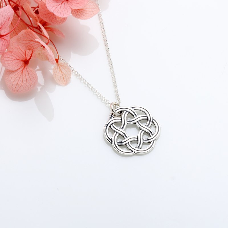 Dreamcatcher celtic s925 sterling silver necklace Valentine's Day gift - สร้อยคอทรง Collar - เงินแท้ สีเงิน