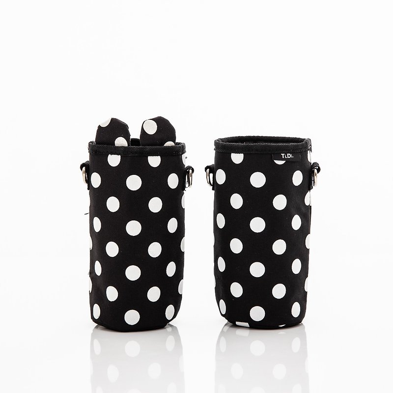 There are two types of TiDi stylish black dot water bottle bags - กระติกน้ำ - วัสดุกันนำ้ สีดำ