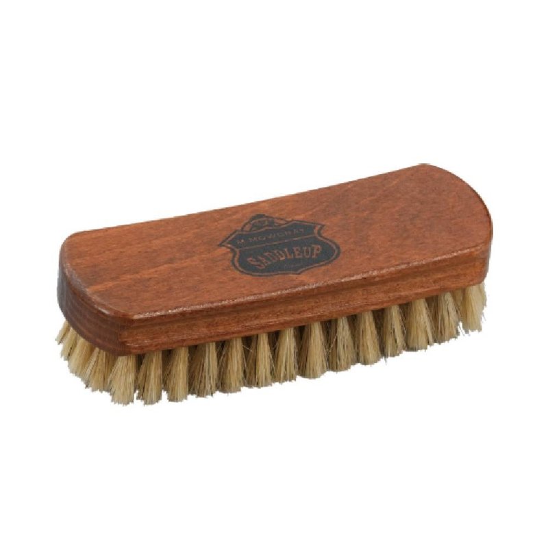 Saddle bristle brush shoe brush made in Germany - Insoles & Accessories - Wood Brown