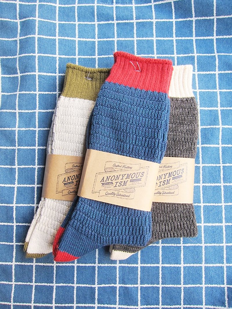 [Picks] Anonymous Ism retro color stockings Nippon Outdoor Outdoor thick autumn and winter socks each remaining one pair - Socks - Cotton & Hemp 