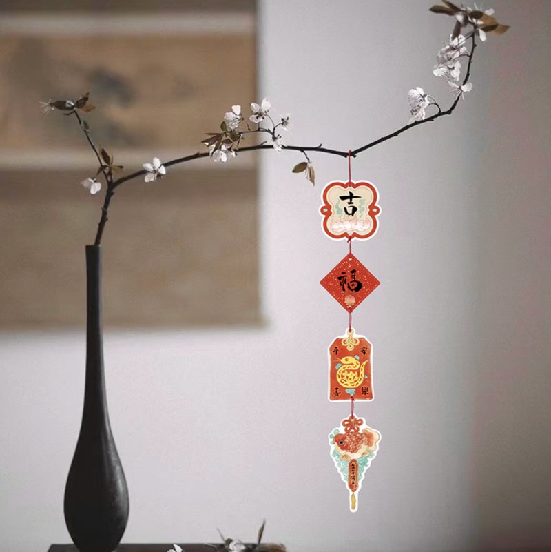 2026年馬年 / 室內新年掛飾 / 吊牌卡片裝飾 DIY - 擺飾/家飾品 - 紙 紅色