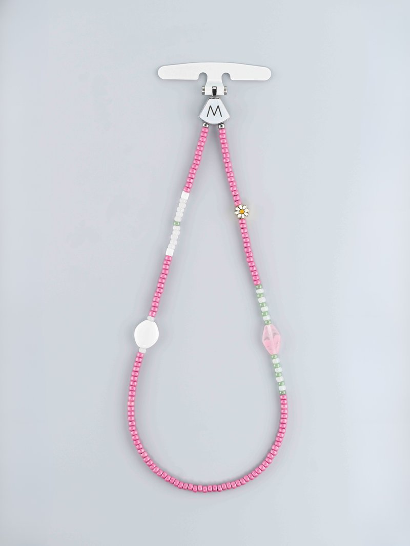 M.Beads Japan Beads Phone Chain/ Bracelet (Sakura) - พวงกุญแจ - วัสดุอื่นๆ สึชมพู