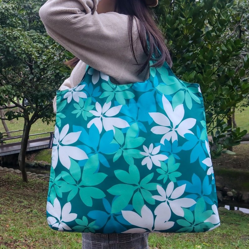 ENVIROSAX Australian Reusable Shopping Bag-Botanica Green Leaves - กระเป๋าแมสเซนเจอร์ - ไฟเบอร์อื่นๆ สีเขียว