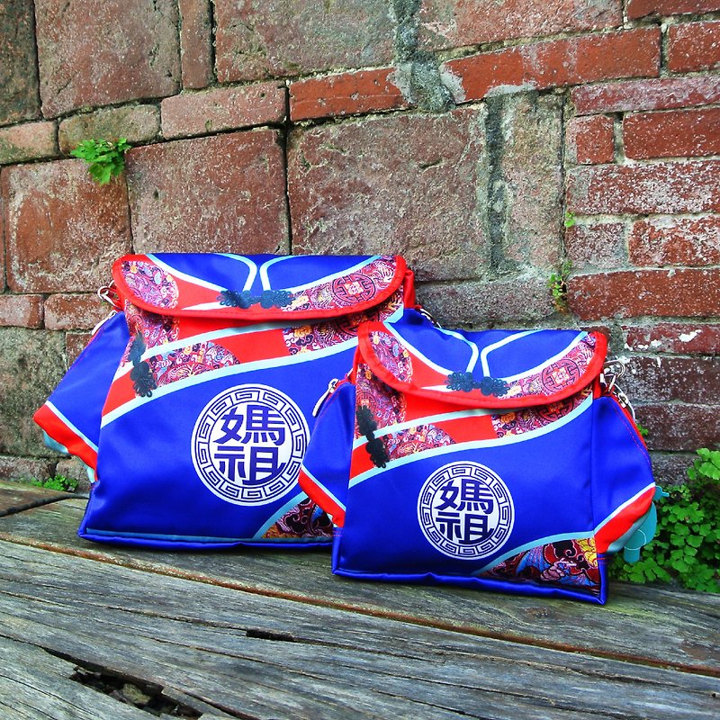 ไฟเบอร์อื่นๆ กระเป๋าเป้สะพายหลัง สีน้ำเงิน - Meizhou Mazu Mae Women's Fashion Bag