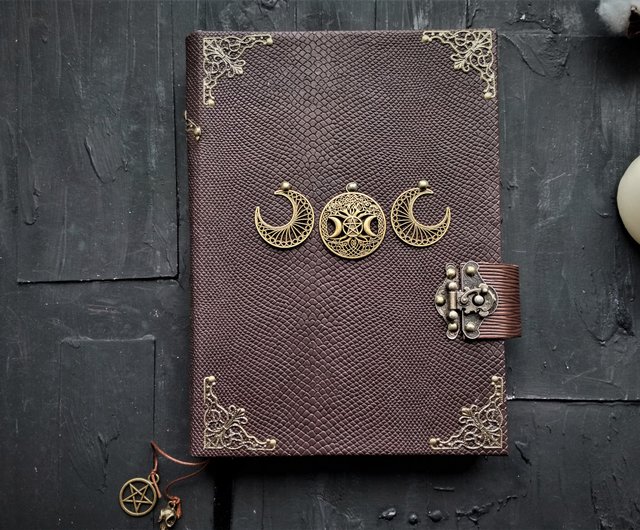 Gothic spell book of shadows Witch grimoire journal handmade for