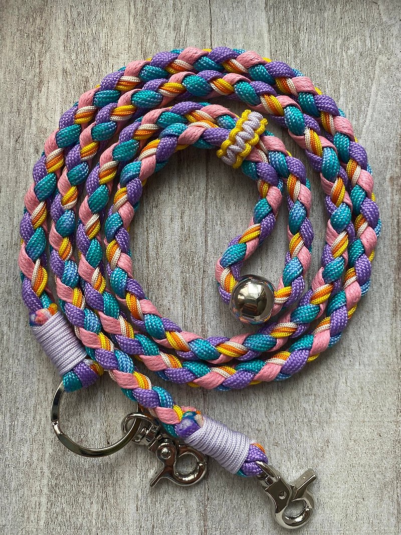 Unicorn umbrella rope Wax line hand-woven mobile phone lanyard mobile phone lanyard document lanyard strap - Lanyards & Straps - Other Materials 