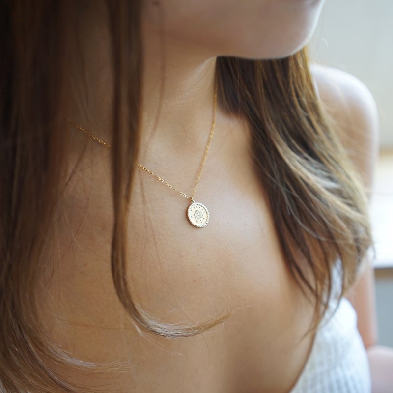 Coin Necklace - 14K Gold Filled - Coin Necklace Gold - Coin Neckalce Vintage - Necklaces - Other Metals Gold