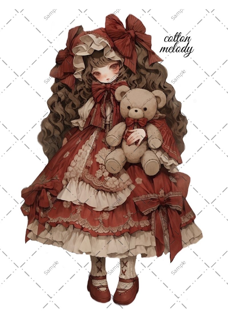 original sticker no.36 人物ステッカー オリジナルステッカー 人物ステッカー 女の子ステッカー オリジナル人物ステッカー - 貼紙 - 紙 