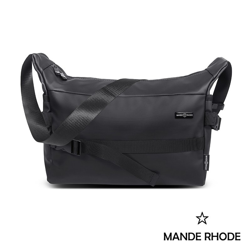 MANDE RHODE - 滑面大容量斜背包 - A5889-1K - 側背包/斜背包 - 聚酯纖維 黑色