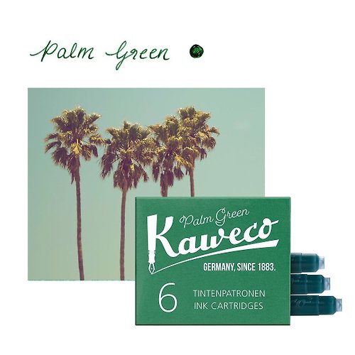 KAWECO 台灣 德國 KAWECO 歐規卡水 卡式墨水管 棕梠綠