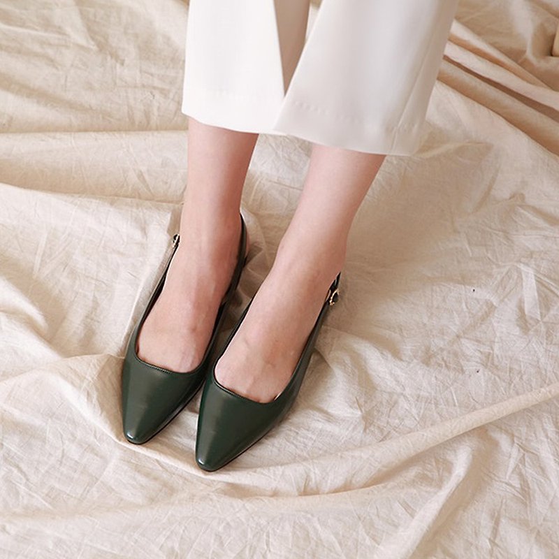 PRE-ORDER – MACMOC LIZZY (GREEN) Flats - รองเท้าหนังผู้หญิง - วัสดุอื่นๆ 