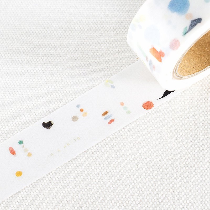 Liangfeng Color Lab Illustration Vol.02 Washi Tape - Colorful Dots ( MTW-LF066 ) - Washi Tape - Paper White
