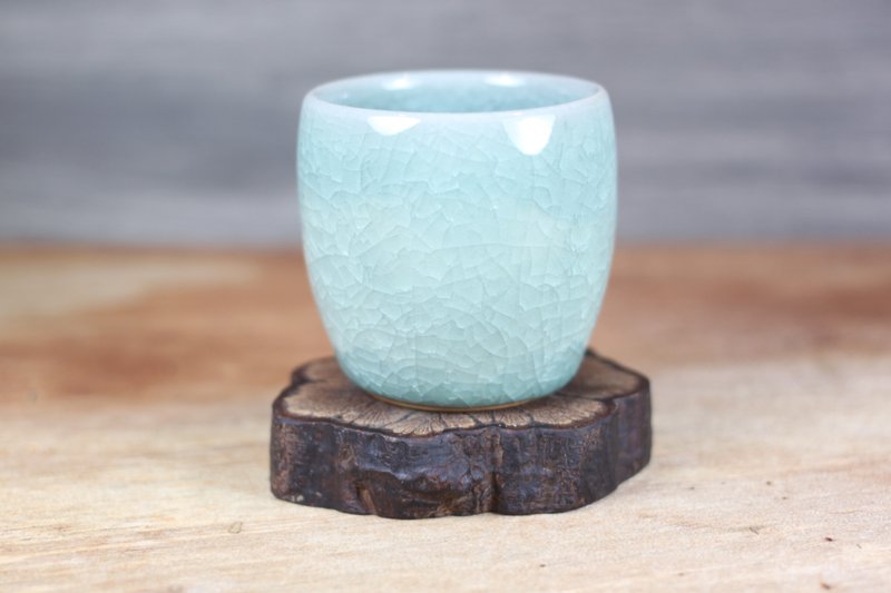 【畢業謝師禮】哥窯 開片冰裂釉 手作日式小杯 名家葉敏祥手作 - 茶壺/茶杯/茶具 - 陶 
