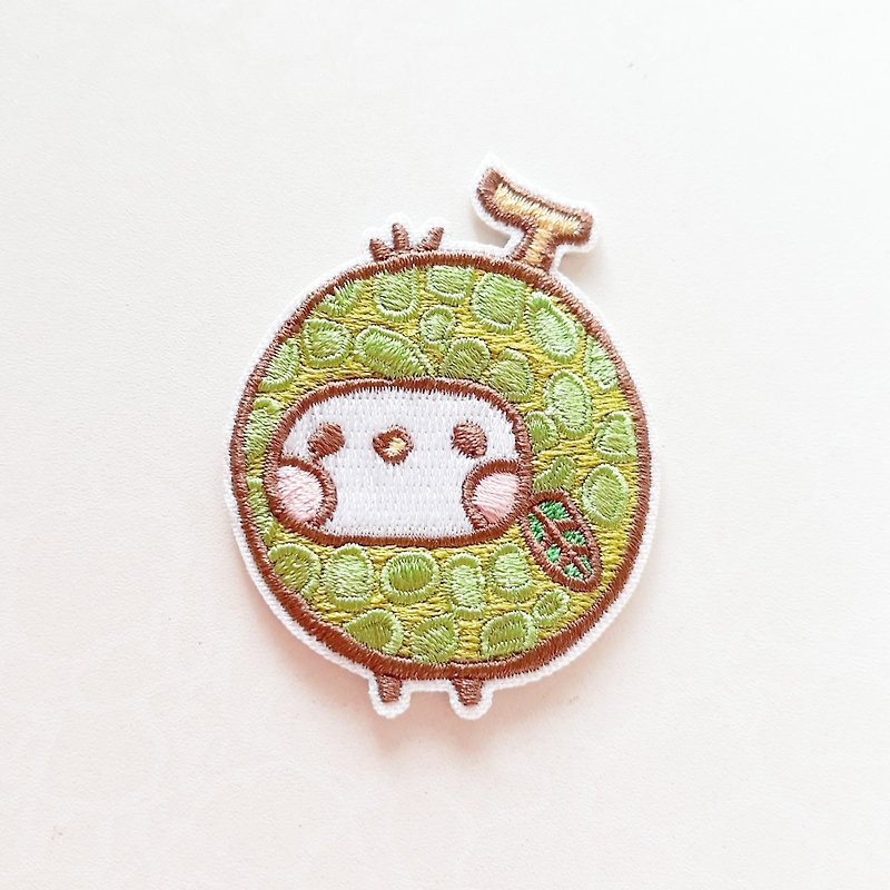 Cantaloupe Embroidered Patches - Badges & Pins - Thread Green