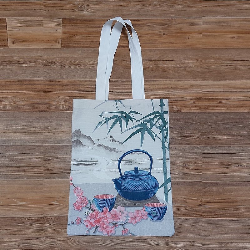 Durable Reusable  Tote Bag, Eco-friendly, Cotton Canvas Shopping Bag - กระเป๋าแมสเซนเจอร์ - ผ้าฝ้าย/ผ้าลินิน ขาว