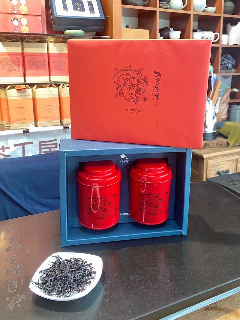 桃喜鐵罐禮盒 - 茶葉/茶包 - 其他材質 