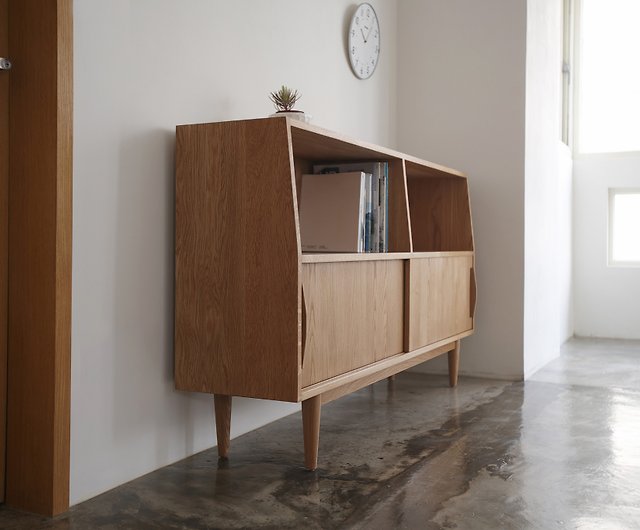 Slope Design Solid Wood Bookcase Size, Solid Wood Bookcase Sliding Doors
