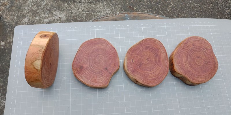 Taiwan Longbai log coaster (no white label) B - Items for Display - Wood 