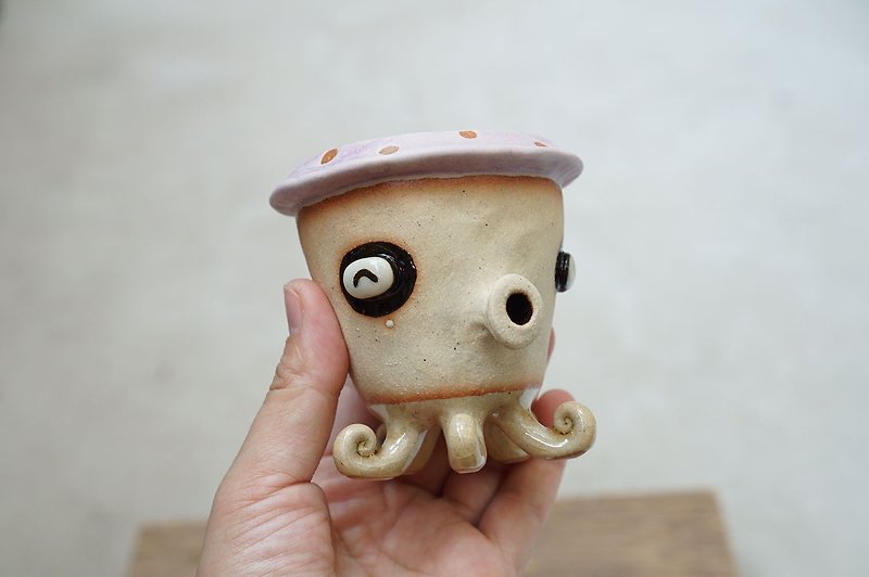 squid plant pot , octopus , handmade ceramic. cactus - Pottery & Ceramics - Pottery Purple