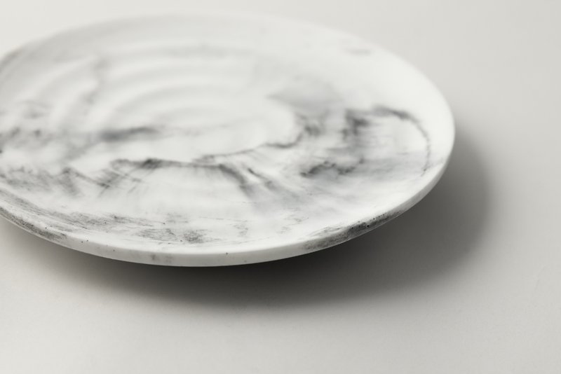 Marble。Tray。Circle - Other - Stone White
