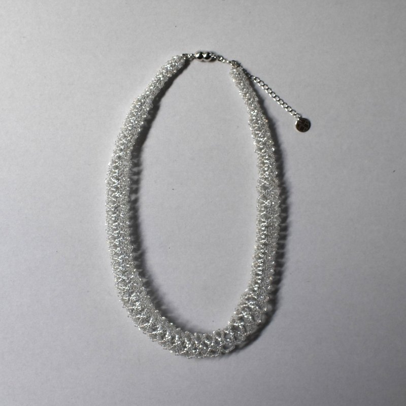 2025.06.新品發表_繭45公分/銀色 - 項鍊 - 玻璃 