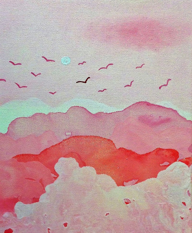 新しいアーティストの陳Peiru作品 - ポスター・絵 - 塗料 ピンク