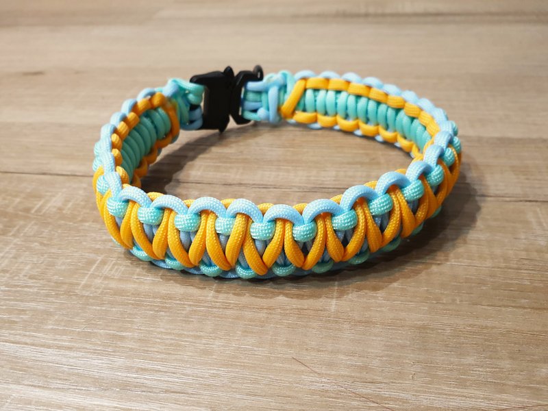Faith Handmade | 客製化傘繩編織寵物項圈 貓狗項圈快扣 Macrame - 項圈/牽繩 - 棉．麻 