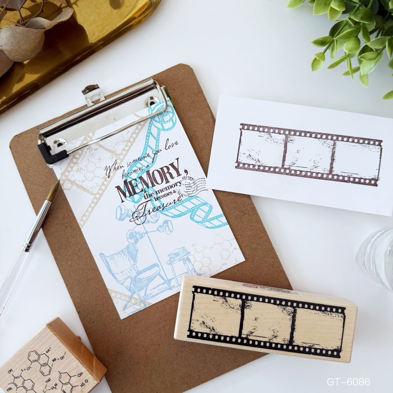 Maple Wood Stamp - Three Frame Film GT-6086 - Stamps & Stamp Pads - Wood 