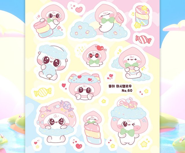engkko 41〜60 韓国のかわいい日記ステッカー動物 (honne_cute