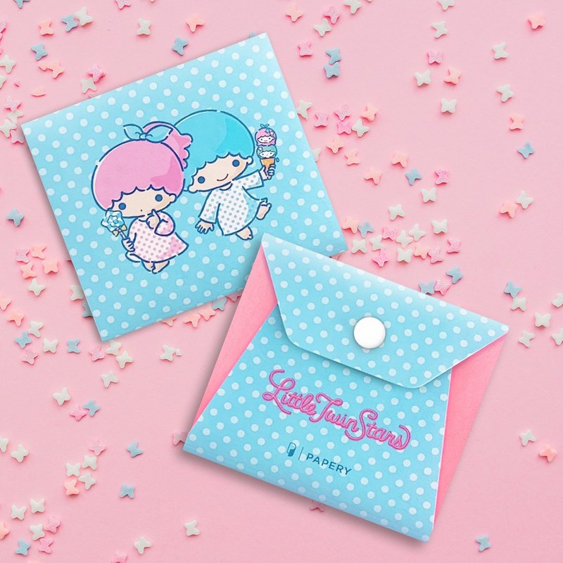 客製化禮物 MASKfolio S口罩套Sanrio Little Twin Star -Classic - 口罩/口罩收納套 - 紙 