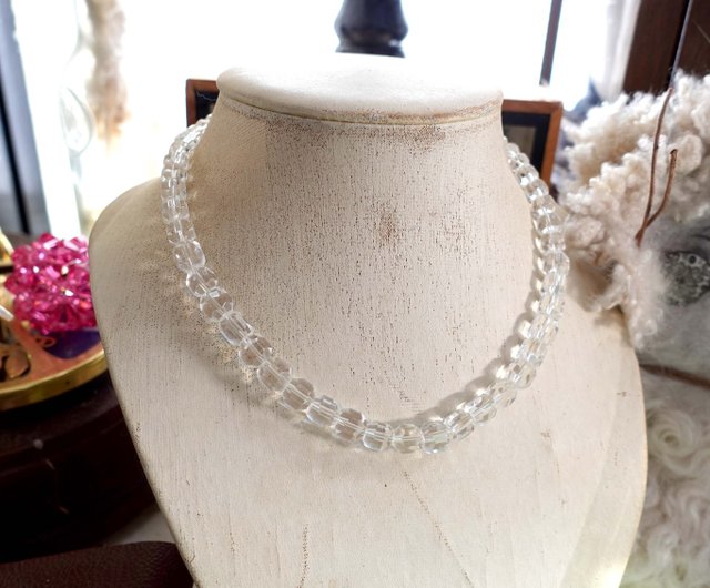 Vintage cut crystal on sale necklace