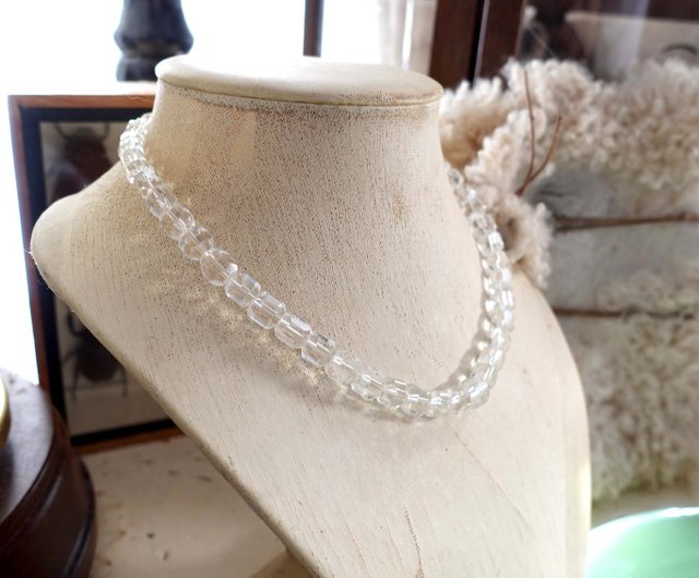 Vintage cut clearance crystal necklace