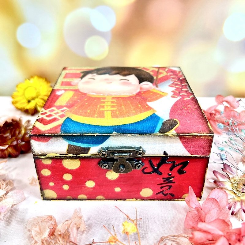 【手作り】新年をお迎え 思い出の小さな木箱 - 収納用品 - 木製 多色