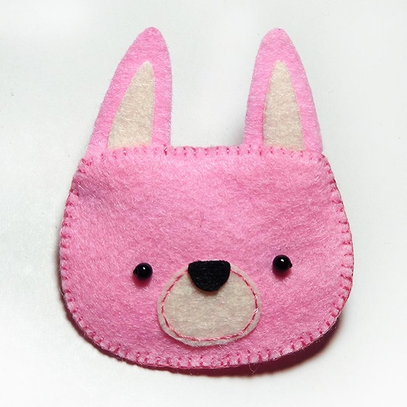 Hairpin-Rabbit (Pink) Julie Handmade - Hair Accessories - Other Man-Made Fibers Pink