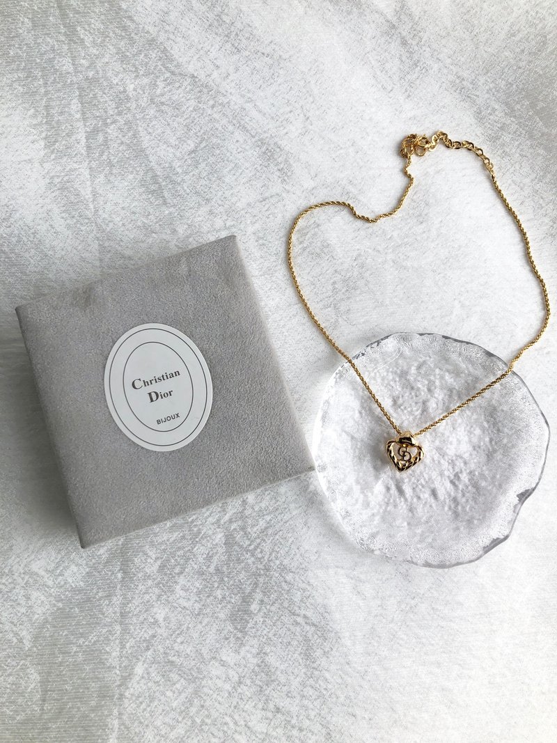 【 日本直送　名牌中古包 】Christian Dior クリスチャン ディオール ネックレス ゴールド CDロゴ ハートモチーフ vintage zck2u4 - 項鍊 - 其他材質 金色