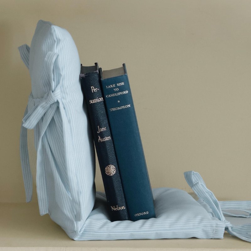 fabric bookend stripe (book lover edition) - ชั้นวางหนังสือ - ผ้าฝ้าย/ผ้าลินิน สีใส