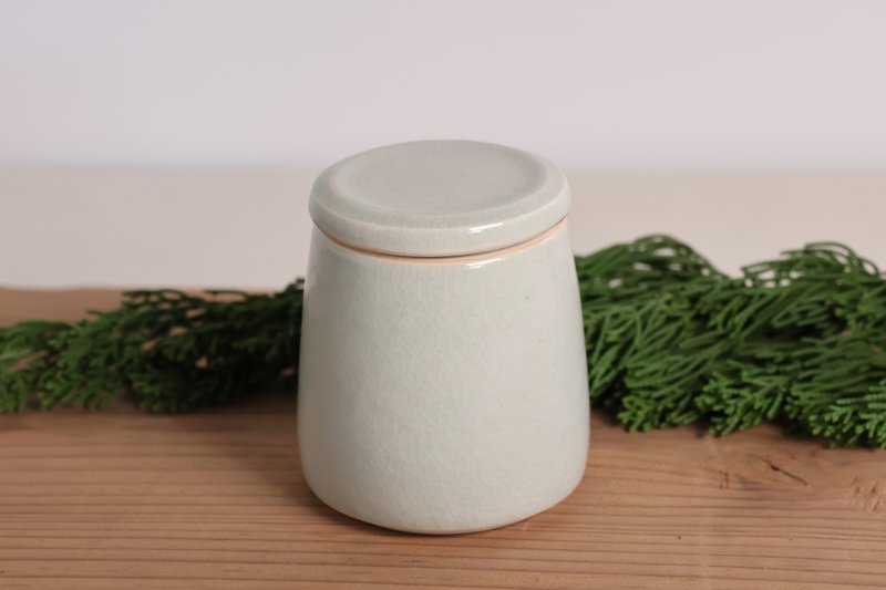 Azure plum gray small jar - ถ้วย - เครื่องลายคราม สีน้ำเงิน