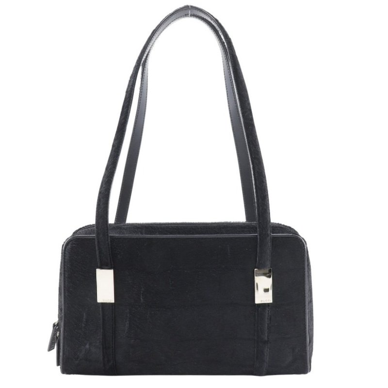 【日本直送】グッチ GUCCI オールドグッチ トートバッグ 000.2296.0528 ハラコ 黒 レディース【中古】 - 手提包/手提袋 - 真皮 黑色