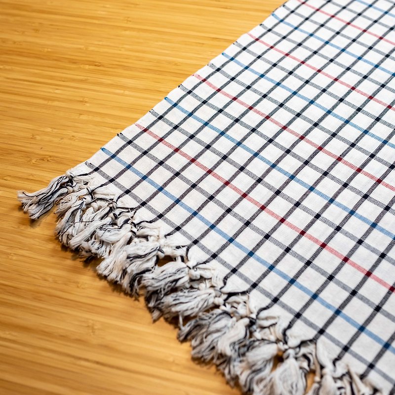 【Lattice】 Buldan Peştamal Turkish Bourdan Handmade Weaving Towel - Knit Scarves & Wraps - Cotton & Hemp 