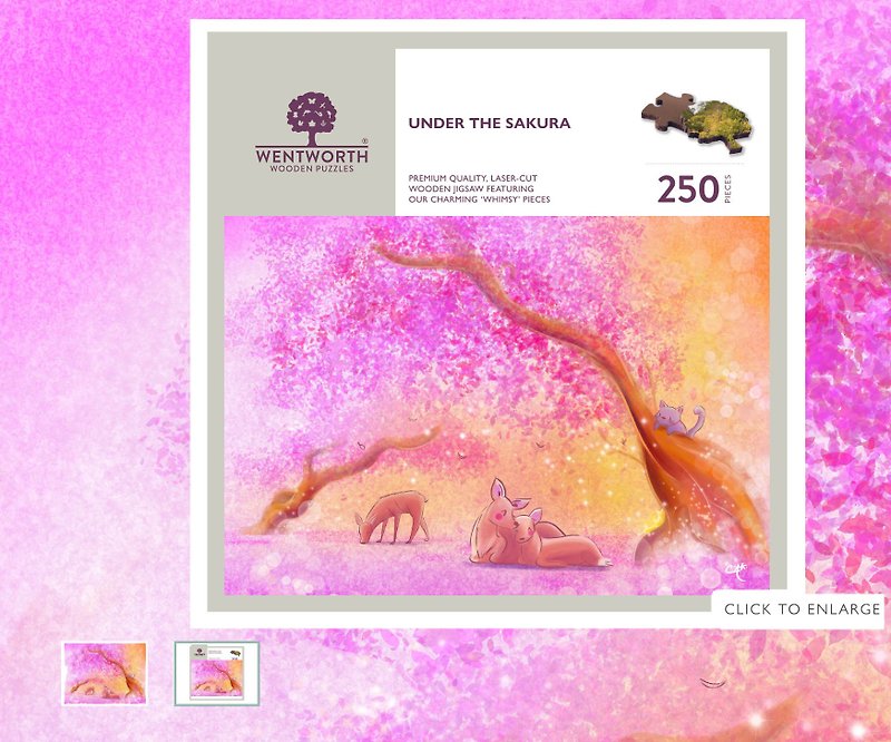 Under the sakura puzzle - Puzzles - Wood Pink