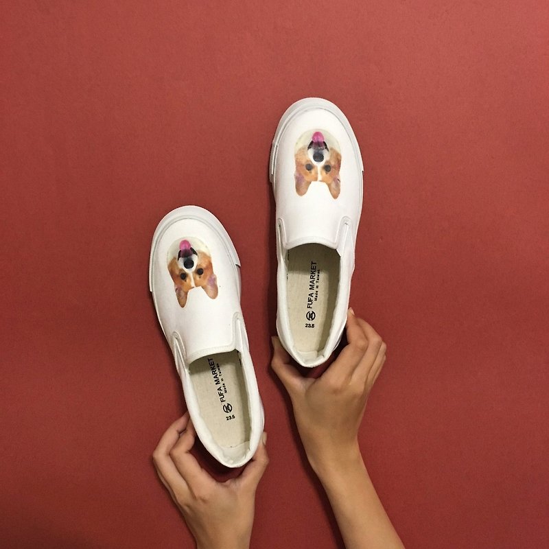 FunPrint  [ Customized ]  Slip On shoes (Pre-order) - รองเท้าลำลองผู้หญิง - วัสดุอื่นๆ 