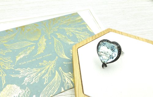 Muses Boite 海洋之心藍矅石小蝶結造型戒指